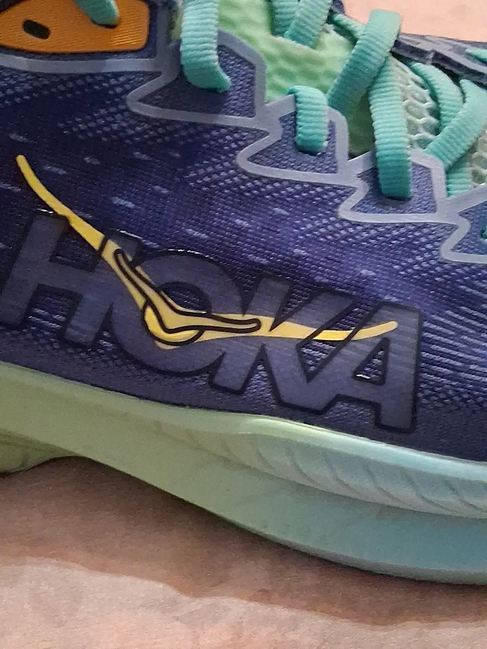 Hoka One One Blue and Teal Running Shoes